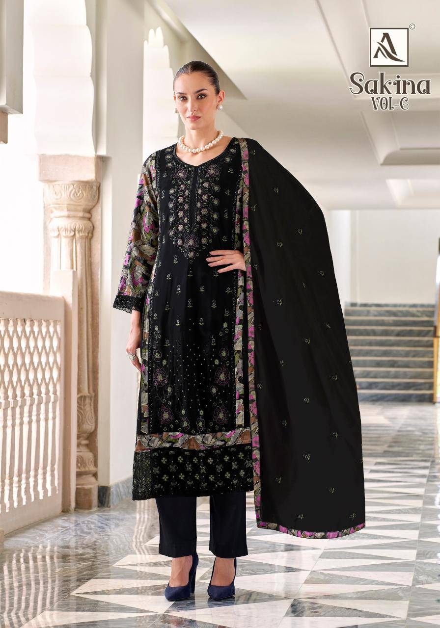 Alok suit sakina-6 Best wholesale dress materials in Hyderabad